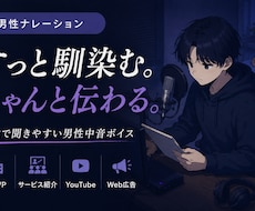 どんなコンテンツにも、すっと馴染む声を届けます イメージ1
