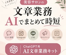 美容サロン向け｜AI文章業務キットます イメージ1
