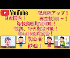 自然な再生数アップを広告で実現します 初心者歓迎！Bot不使用！国内ユーザーへ安全に再生数UP✨