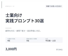士業向けプロンプト30選を納品します イメージ1