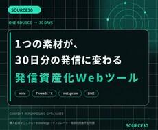 素材を30日分に変えるWebツールを提供します 外部AI,APIｷ-不要。専用note,SNS,LINE作成