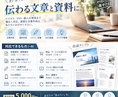 資料を作成します｜ビジネス・SNS・営業資料ます イメージ1