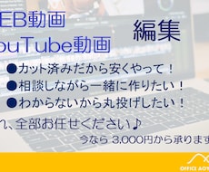 WEB・YouTube・ファミリー動画の編集します イメージ1