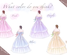 ドレス色当てクイズでのイラストを描きます イメージ1