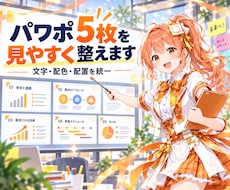 パワポ5枚を見やすい資料に整えます イメージ1