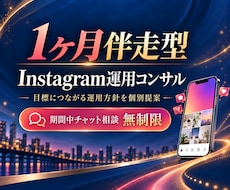 1ヶ月伴走型でインスタ運用をコンサルします 目標達成に向けた運用方針を個別にご提案します！