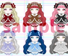 ロリータ衣装のぬいぐるみ風イラスト描きます イメージ1
