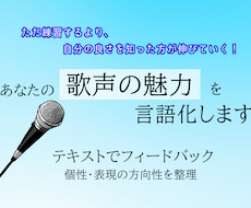 あなたの歌声の魅力を言語化します イメージ1