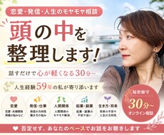 頭の中のモヤモヤを一緒に整理します イメージ1