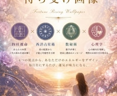 四柱推命×西洋占星術で運気待ち受け画像を制作します イメージ1