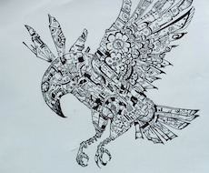 世界に一枚だけのペット原画を描きます 大切な家族を機械生命体アートに