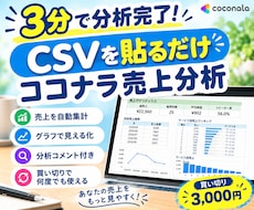 売上を自動分析！CSVを貼るだけで見える化します イメージ1