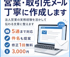営業・取引先メールを丁寧に作成します。ます イメージ1
