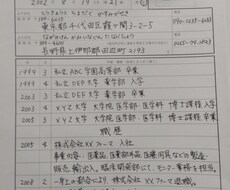 履歴書　手書き代行致します イメージ1