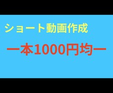 SNSショート動画作成 1000円で承ります