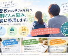 学校に行きづらいお子さんの悩みを一緒に整理します 親御さんの不安や迷いを聞き、一緒に整理します