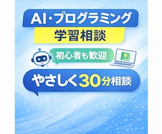 初心者向けAI・プログラミング学習の相談に乗ります イメージ1