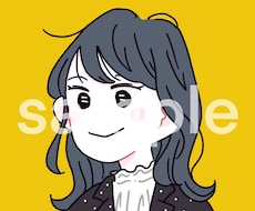 シンプルで可愛いアイコン描きます お目目キラキラのシンプルなイラストです。