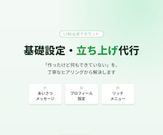 LINE公式の基礎設定・立ち上げ代行します 「作ったまま」の公式LINEを一緒に整えます