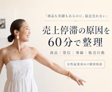 女性起業家の売上停滞原因を60分で整理しますます イメージ1