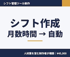 シフト管理をスプレッドシートで仕組み化します イメージ1