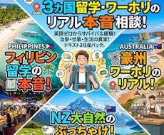 英語力ゼロからの留学やワーホリの相談に乗ります イメージ1