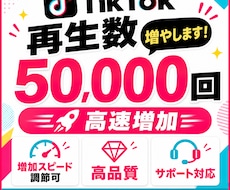 TikTok 再生回数5万回増やします 高速増加で減少無し！ゆっくり増加したい時はオプションで◎