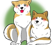ペットをポップなイラスト化します ご自宅の子をポップなイラストに！