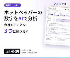 ホットペッパー集客をAI分析し改善点を3つ伝えます 美容サロン向け｜ライバル店と比べて今月やることを3つに