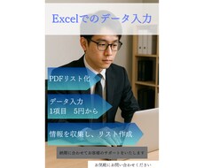 Excelへのデータ入力を請け負います イメージ1
