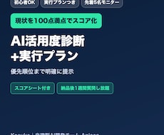 AI活用度をスコア診断し実行プランを作ります イメージ1