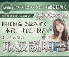 四柱推命★魂の取扱説明書【入門編】を作成します イメージ1