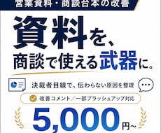 既存営業資料・台本を改善します 決裁者目線で資料・台本の改善点を整理