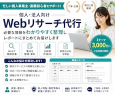 Webリサーチを代行し見やすく整理します 【最低価格】参照元URL付きで、そのまま使える資料に