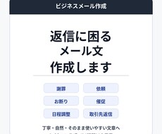 返信に困るビジネスメールを3パターン作成します イメージ1