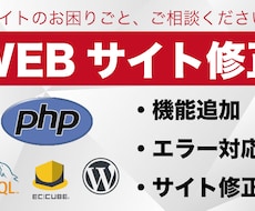 WEBサイト修正・機能追加・エラー対応します イメージ1