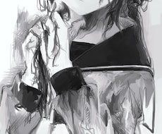 モノクロのイラスト制作を行います イメージ1