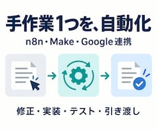 n8n・Makeで業務自動化を修正・実装します イメージ1