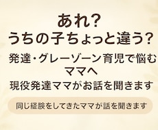 発達グレーゾーン育児ママの安心相談ができます イメージ1