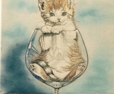 パステル画にてペットの似顔絵を描きます 飼いたいのに事情があって飼えない方や、想い出に残したい方へ