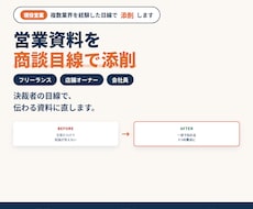 営業資料・提案書を商談目線で添削します イメージ1