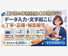 先着3名様ㅣデータ入力・Excel整理を代行します イメージ1