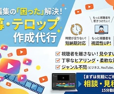 動画の字幕入れ・テロップ作成を丁寧に代行します イメージ1