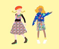 個性的なファッションの女の子イラストを作成します イメージ1