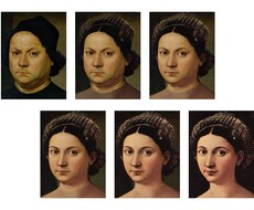 画像のモーフィングをします 映画やミュージックビデオにも使われるCG技術です