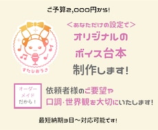 ボイスドラマの台本を作成します イメージ1