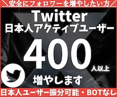 Twitter 日本人フォロワー400人増やします イメージ1