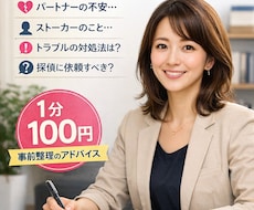 初めて探偵に依頼する方の相談に乗ります イメージ1