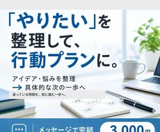 あなたの「やりたい」を整理して、行動プランにします イメージ1