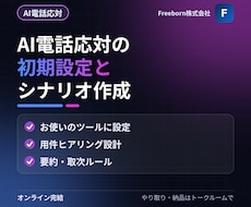 AI電話応対の初期設定とシナリオ作成をします イメージ1